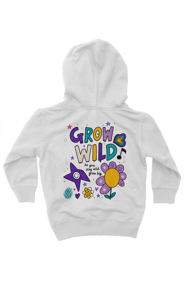 Kids Signature Hoodie Not here to fit in Here to grow wild 